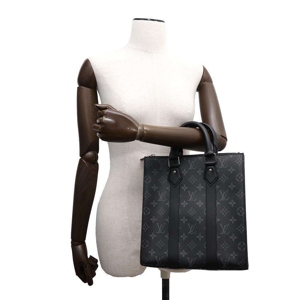 Louis Vuitton Tote Bag Monogram Eclipse Sac Plat Cross Shoulder Black - Picture 5 of 14